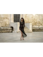 Dámske šaty V-10679 black - Axami