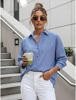 Dámske nadrozmerné tričko BLISS modré FashionStreet DY0351