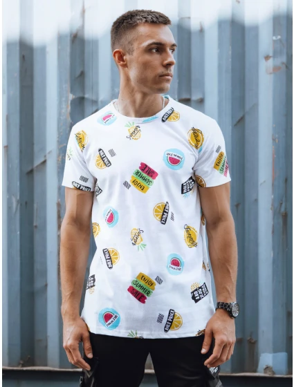 Pánské tričko s potiskem bílé Dstreet model 21978282 - FashionStreet Pánské tričko s potiskem bílé Dstreet model 21978282 - FashionStreet