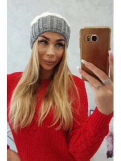 Milano fleecová čiapka K203 ecru+grey