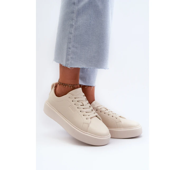 Lehké dámské tenisky Big Star model 21658712 Memory Foam System Beige - Big Star Shoes Lehké dámské tenisky Big Star model 21658712 Memory Foam System Beige - Big Star Shoes