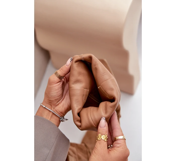 Zamszowe Kozaki Na Niskim Obcasie Z Cholewką Przed Kolano Zazoo 3444/O Camel