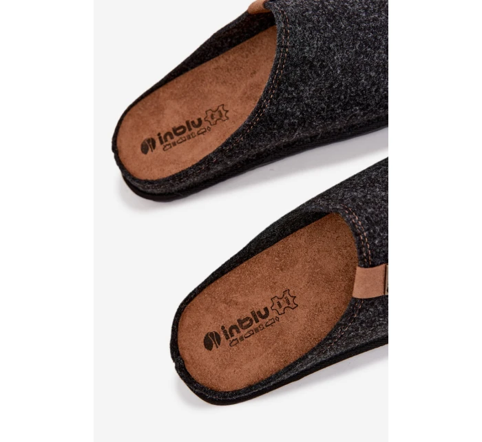 Pánské domácí pantofle  tmavě šedé model 21725206 - Inblu