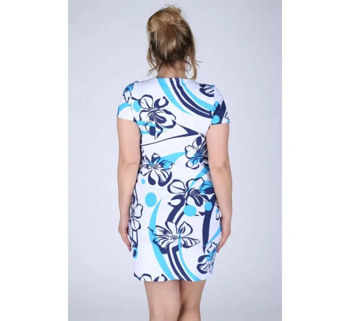 Dámské šaty i pro s květinovým vzorem v Modrá model 15042448 - EFECT Dámské šaty i pro s květinovým vzorem v Modrá model 15042448 - EFECT