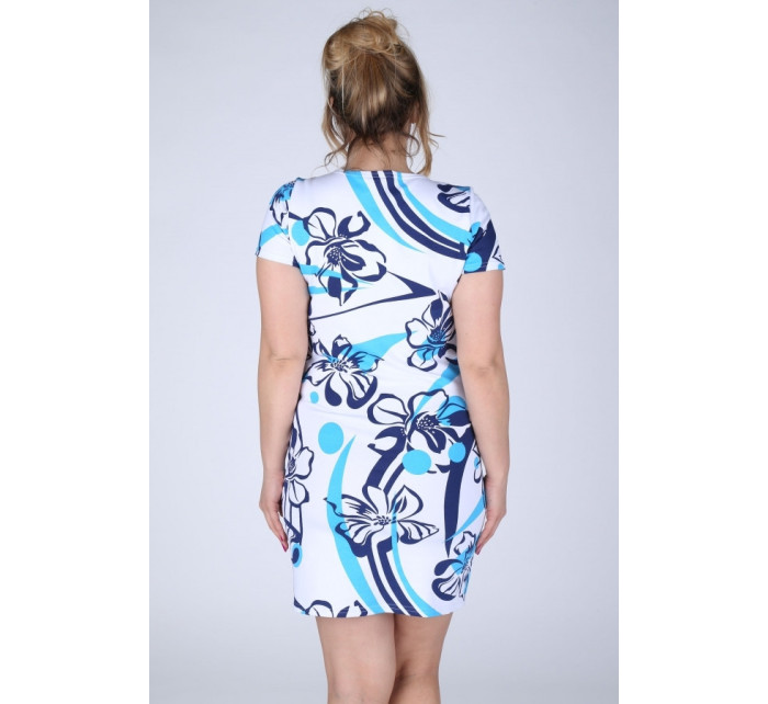 Dámské šaty i pro s květinovým vzorem v  Modrá model 15042448 - EFECT
