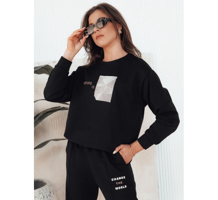 Dámska tepláková súprava FUTURE black FashionStreet AY1036