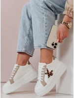 Dámské tenisky na platformě beige Dstreet model 21987653 - FashionStreet