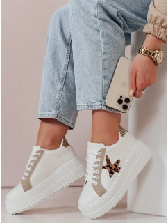 Dámské tenisky na platformě beige Dstreet model 21987653 - FashionStreet