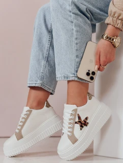 Dámské tenisky na platformě beige Dstreet model 21987653 - FashionStreet