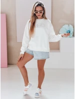Dámská oversize mikina s výšivkou bílá Dstreet model 21989240 - FashionStreet