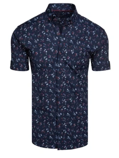 Pánská tmavě modrá košile s krátkým rukávem Dstreet model 21989511 - FashionStreet