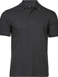 Tee Jays TJ 1405 Pánske luxusné ťažké strečové polo tričko z piké 18.1405 tmavošedé