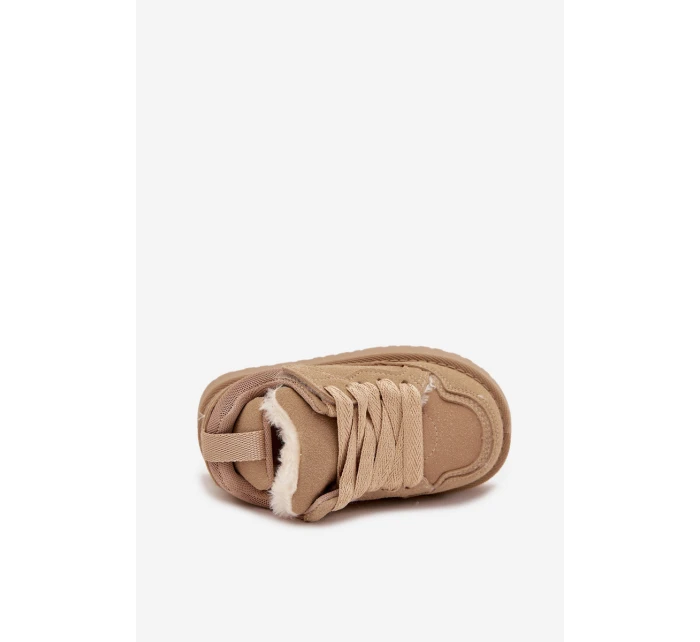 Dětské tenisky vyhřívané plyšovým kožíškem Béžové Mireen Dětské tenisky vyhřívané plyšovým kožíškem Béžové Mireen