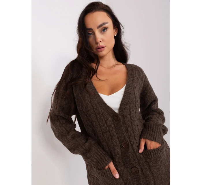 Sweter AT SW model 18959533 brązowy - FPrice Sweter AT SW model 18959533 brązowy - FPrice