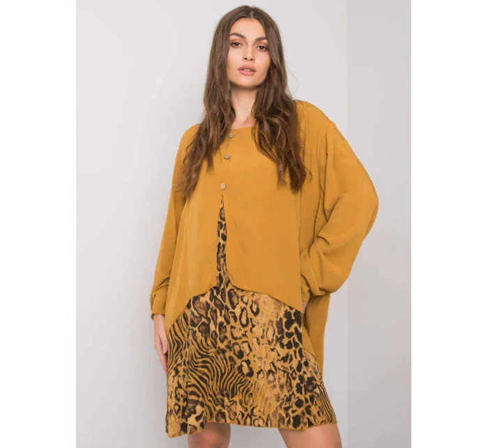 Šaty DHJ SK 21451.50 tmavo žltá