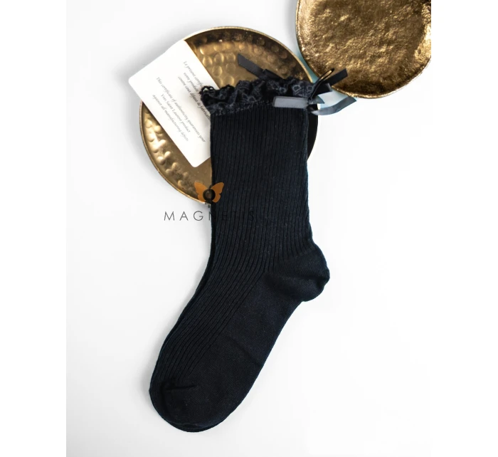 Ponožky Magnetis QR5015 Ruffle s mašľou Ponožky Magnetis QR5015 Ruffle s mašľou