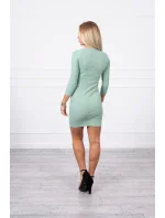 Šaty s ozdobnými gombíkmi tmavo mätové Šaty s ozdobnými gombíkmi tmavo mätové