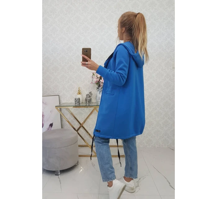 model 18748942 modrá zateplená bunda s kapucí - K-Fashion model 18748942 modrá zateplená bunda s kapucí - K-Fashion