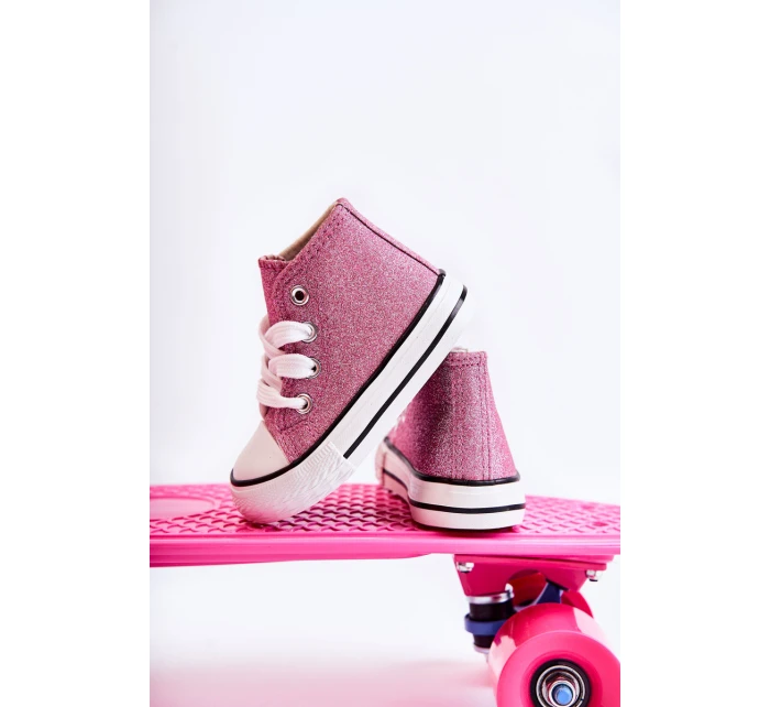 Dětské růžové vysoké tenisky model 21587191 - Boto