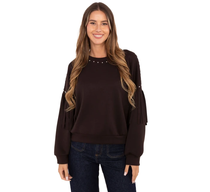 Bluza IT BL model 21421338 ciemny brązowy - FPrice Bluza IT BL model 21421338 ciemny brązowy - FPrice