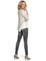 Dámská halenka model 20982635 Světle šedá - Moe Dámská halenka model 20982635 Světle šedá - Moe