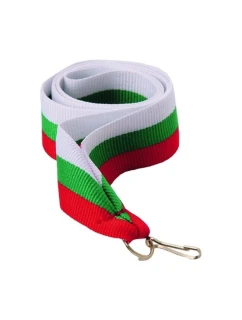 Stuha 11 mm - bielo-zeleno-červená