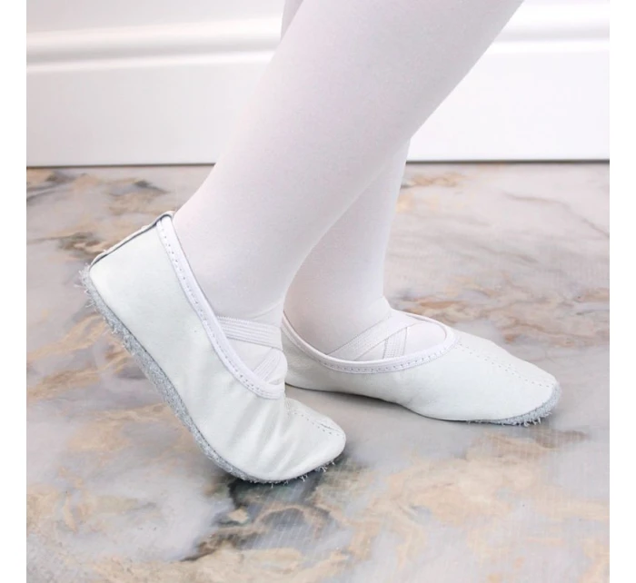 Dievčenské biele kožené balerínky - Nazo Dievčenské biele kožené balerínky - Nazo