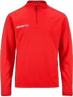 Craft Teamwear Evolve 2.0 Half Zip Jr Detská tréningová bunda s 1/4 zipsom 82.4764 jasne červená Craft Teamwear Evolve 2.0 Half Zip Jr Detská tréningová bunda s 1/4 zipsom 82.4764 jasne červená