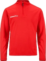 Craft Teamwear Evolve 2.0 Half Zip Jr Detská tréningová bunda s 1/4 zipsom 82.4764 jasne červená