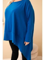 Dámská tunika Plus Size z bavlny s asymetrickým spodním lemem model 21808713 - K-Fashion
