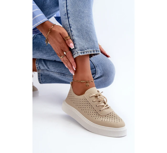 Tenisky Na Platformě Beige model 21666358 - Boto Tenisky Na Platformě Beige model 21666358 - Boto
