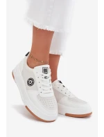 Sneakersy Damskie Na Platformie Big Star RR274572 HI-POLY SYSTEM Białe Sneakersy Damskie Na Platformie Big Star RR274572 HI-POLY SYSTEM Białe