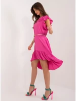 Sukienka DHJ SK model 19760166 ciemny różowy - FPrice Sukienka DHJ SK model 19760166 ciemny różowy - FPrice