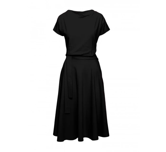B067 Rozšírené šaty - čierne