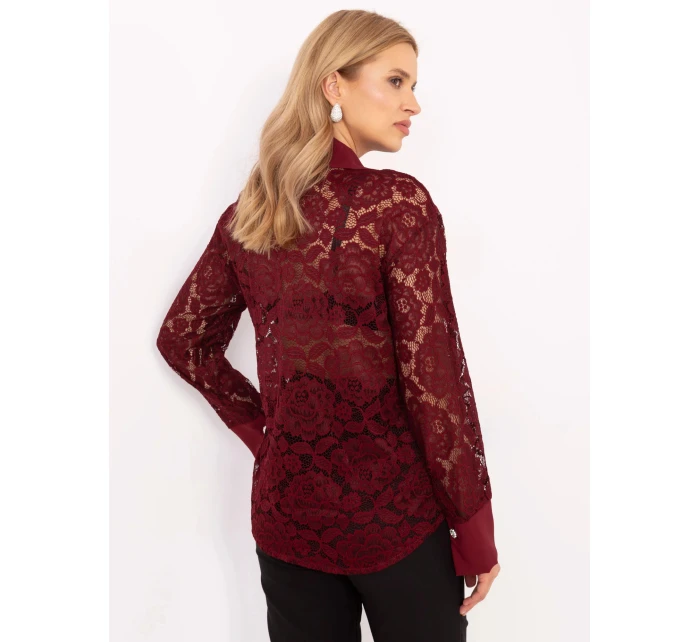 Dámska košeľa MI KS shirt C243.18 Bordeaux - FPrice