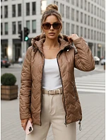 Dámska prechodná bunda TY5608 hnedá - FashionStreet Dámska prechodná bunda TY5608 hnedá - FashionStreet