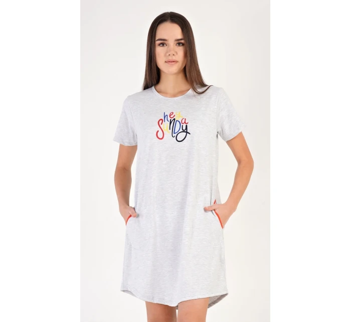 Dámské domácí šaty s krátkým rukávem Hey model 18728686 - Vienetta