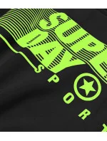 Černá dámská tepláková mikina s potiskem model 17182406 - J.STYLE Černá dámská tepláková mikina s potiskem model 17182406 - J.STYLE