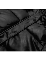 Dámska zimná bunda z ekokože čierna (TY038-1)