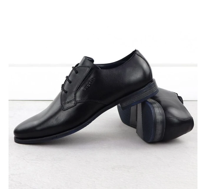 Skórzane  męskie czarne model 22035551 - Bugatti