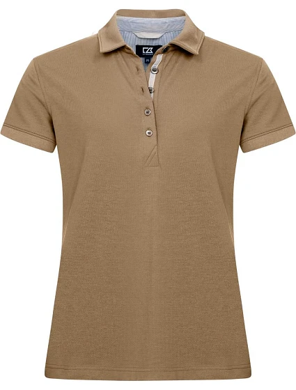 Cutter & Buck Advantage Premium Polo W Dámske piqué polo 68.4421 khaki Cutter & Buck Advantage Premium Polo W Dámske piqué polo 68.4421 khaki