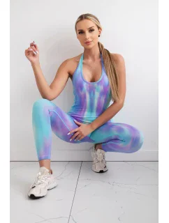 Fitness oblek s rukoväťou fialový