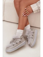 Nízké sněhule na platformě s  světle šedé model 21714124 - D.Franklin