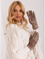 Rękawiczki AT RK model 19367855 ciemny bezowy - FPrice