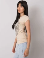 T košeľa EM TS ES 21 532.18 béžová