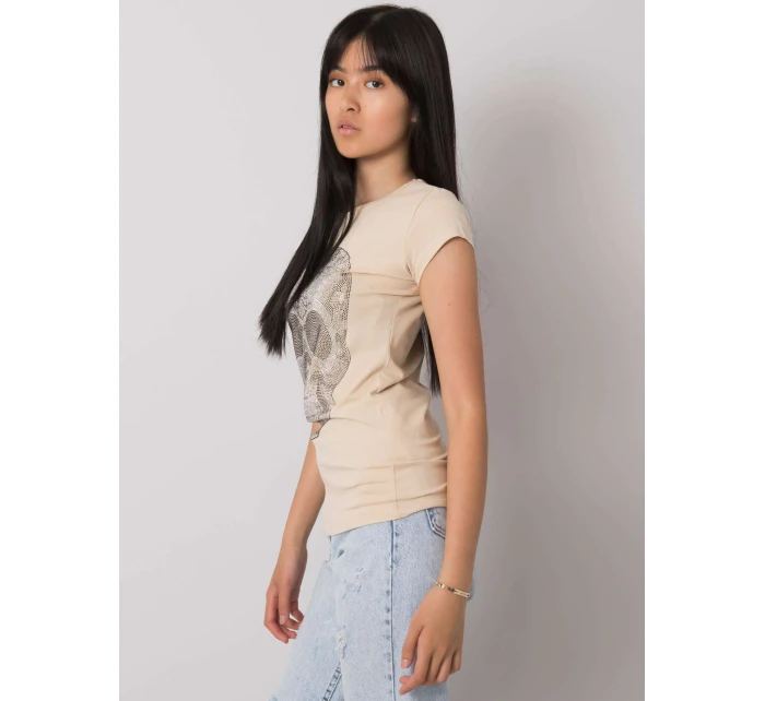 T košeľa EM TS ES 21 532.18 béžová