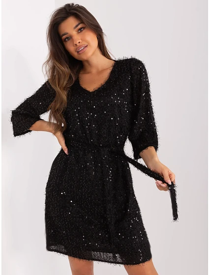 Sukienka LK SK model 21866173 czarny - FPrice Sukienka LK SK model 21866173 czarny - FPrice