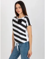 Bluzka RV BZ model 18547375 biało czarny - FPrice Bluzka RV BZ model 18547375 biało czarny - FPrice