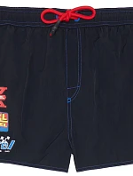 Pánske kúpacie kraťasy - 00SXLI-0QEAM-900 - čierna/červená - Diesel