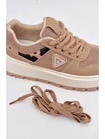 Dámske topánky na platforme A209 beige - Sweet Shoes